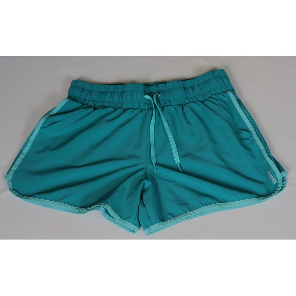 Reebok Teal Green Womens XL Athletic Running Shorts w/ Pockets & Drawstring
